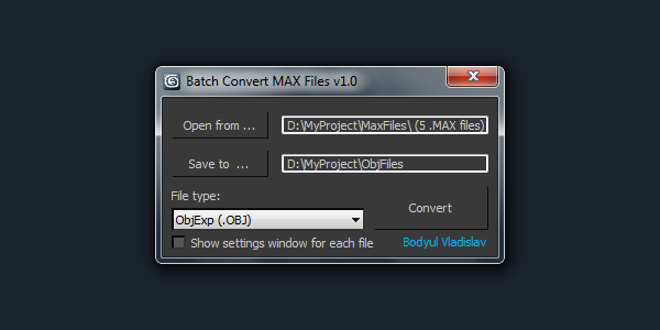 Batch Convert MAX Files v1.0-Scriptsays丨3ds max Script丨3ds Tools
